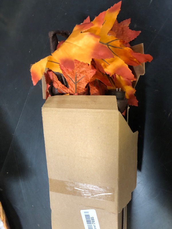 Photo 1 of [2 Pack & Timer] 24 Inch Lighted Fall Maple Tree for Fall Decorations with 48 LED Timer Battery Operated Artificial Fall Light up Trees for Home Indoor Outdoor Autumn Harvest Thanksgiving Table Decor