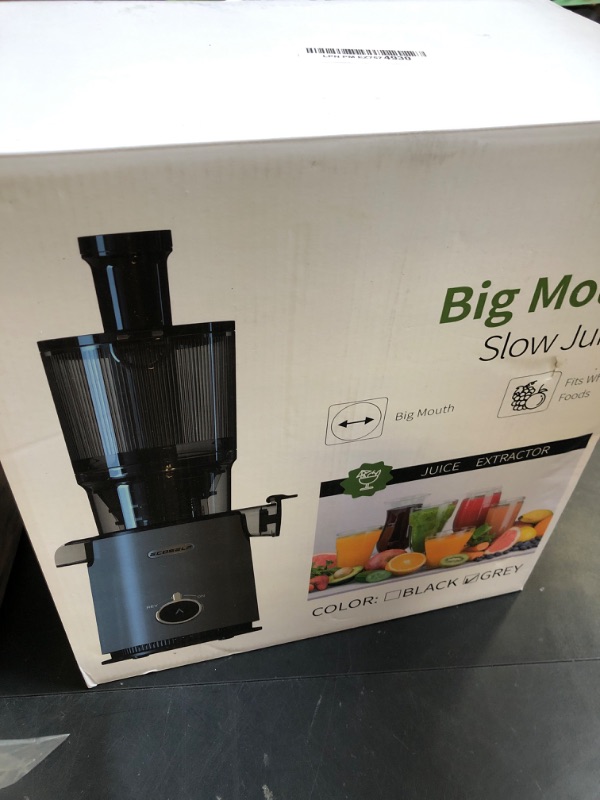 Photo 1 of Cold Press Juicer, ECOSELF Juicer Machines with 4.35" Large Feed Chute Fit Whole Fruits & Vegetables, Self Feeding for Juice Extractor Machine, Easy to Clean and Assemble, High Juice Yield