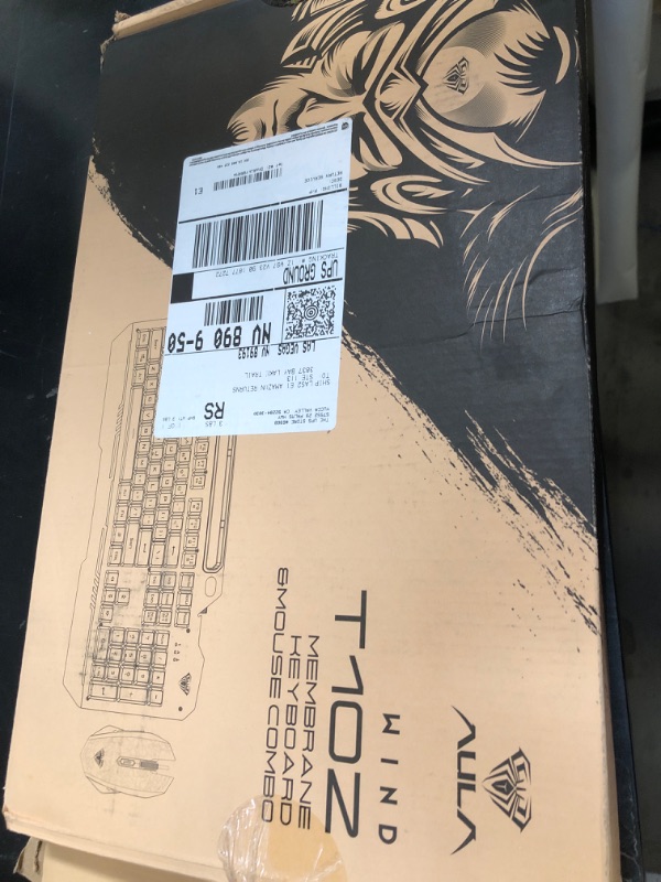 Photo 1 of AULA Keyboard, T102 104 Keys Gaming Keyboard and Mouse Combo with RGB Backlit Number Pad, All-Metal Panel Waterproof Light Up PC Keyboard, USB Wired Computer Keyboards Gaming for MAC Xbox PC Gamer