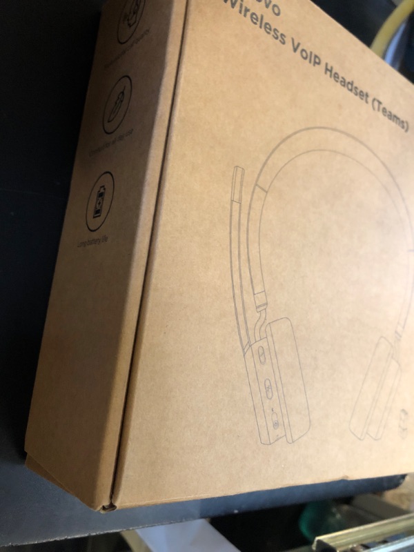 Photo 1 of Lenovo Wireless VoIP Headset Teams Certified, Noise-Canceling Mic, Bluetooth 5.3 Multipoint, USB-A Receiver, 31-Hour Talk & 60-Hour Playback, Lightweight Over-Ear Design, Replaceable Earcups