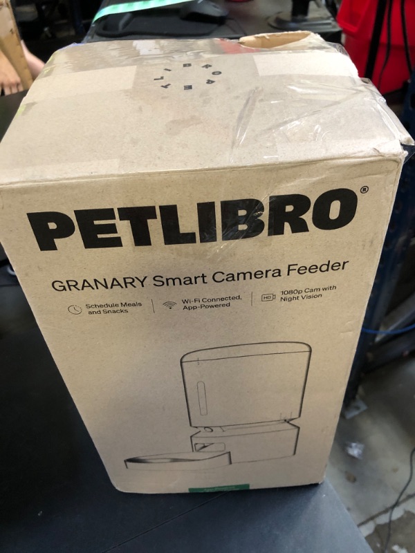Photo 1 of PETLIBRO Automatic Cat Feeder with Camera, 1080P HD Video with Night Vision, 5G WiFi Pet Feeder with 2-Way Audio, Low Food & Blockage Sensor, Motion & Sound Alerts for Cat & Dog Single Tray