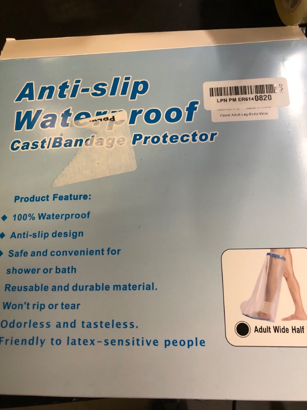 Photo 1 of Waterproof Extra Wide Leg Cast Cover for Shower Adults, Extra Large Leg Shower Cover with Non-Slip Bottom, Watertight Foot Protector for Plus Size Adults Surgery Shower Boot