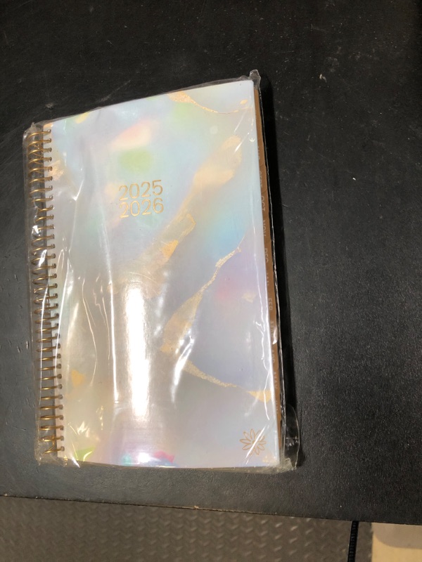 Photo 1 of bloom daily planners 2025-2026 Academic Year Daily Planner (July 2025 - July 2026) - A5 Weekly & Monthly Calendar Agenda Organizer Book with Stickers - 5.5" x 8.25" - Iridescent Opal