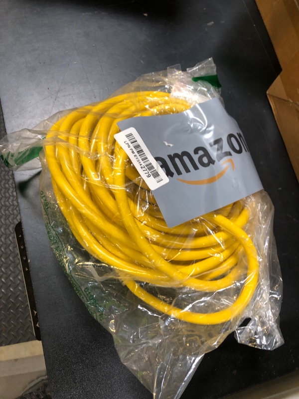 Photo 1 of POWGRN 50 ft 12/3 Outdoor Extension Cord Waterproof Heavy Duty with Lighted Indicator End 12 Gauge 3 Prong, Flexible Cold-Resistant Long Power Cord Outside, 15Amp 1875W SJTW Yellow ETL Listed