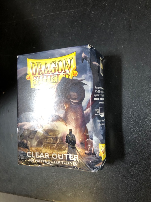 Photo 1 of Dragon Shield | Matte Clear Outer Sleeves | 100 CT - Smooth & Tough Premium TCG Sleeves | Compatible with Pokemon, Flesh & Blood, One Piece & Magic The Gathering