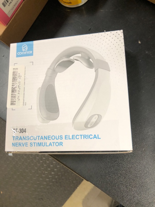Photo 1 of COMFIER Portable Heated Neck Massager, EMS Intelligent Electric Neck Massager with Heat and 3D Electrode Pads for Women Men
