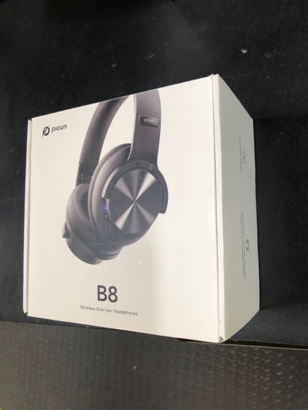 Photo 1 of Picun B8 Bluetooth Headphones, 120H Playtime Headphone Wireless Bluetooth with 3 EQ Modes, Low Latency, Hands-Free Calls, Over Ear Headphones for Travel Home Office Cellphone PC Black