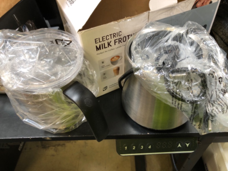 Photo 1 of Milk Frother and Steamer, Large Capacity Detachable Electric Milk Frother, Automatic Warm and Cold Foam Maker, Hot Chocolate Maker, BPA Free