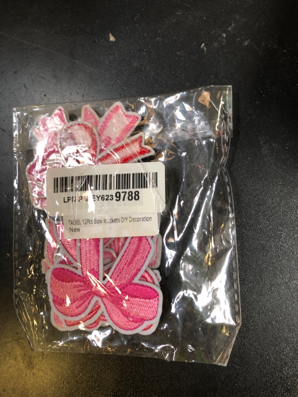 Photo 1 of 12 Pcs Bow Iron on Patches Coquette Bow Style Embroidered Iron on/Sew on Patches Multistyle Pink Bows Patch Applique Bowknot Patch for Clothes Hats Backpacks Socks Shirt Jackets DIY Decoration