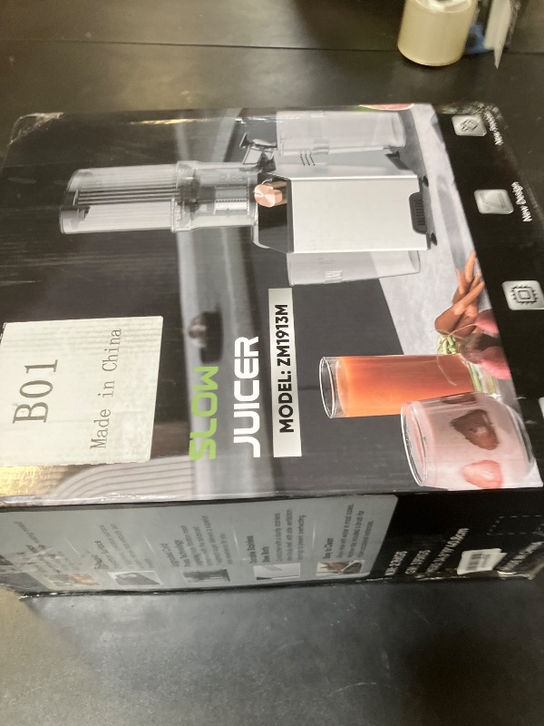 Photo 1 of WHUTO Cold Press Juicer, Juicer Machines with 4.35'' Wide Feed Chute, Stainless Steel Masticating Juicers Easy to Clean, Ergonomic Operational Panel Design, High Juice Yield, Platinum Color Knob