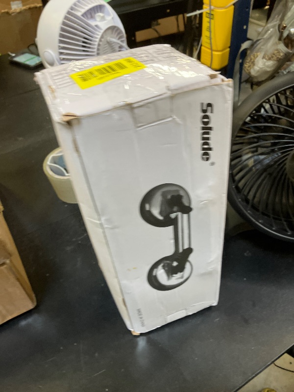 Photo 1 of SOLUDE 2 Pack Glass Suction Cup,Aluminium Heavy Duty Vacuum Lifter for Moving Glass/Window/Tiles/Mirror/Granite,Double Gripper Sucker Plate