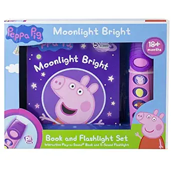 Photo 1 of Peppa Pig - Moonlight Bright Sound Book and Sound Flashlight Toy Set - PI Kids Board book – Sound Book, May 29, 2018
