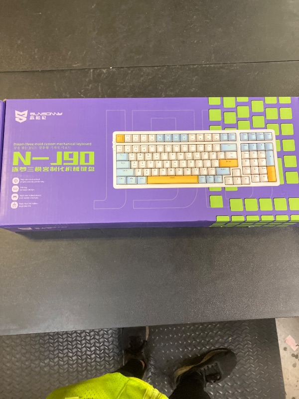 Photo 1 of Qisan Wireless/Wired Mechanical Keyboard, Triple Mode 2.4G/USB-C/BT Wireless Gaming Keyboard, 100 Keys (98%) US Layout Brown Switch Rechargeable RGB Backlit Keyboards | Brown Combo