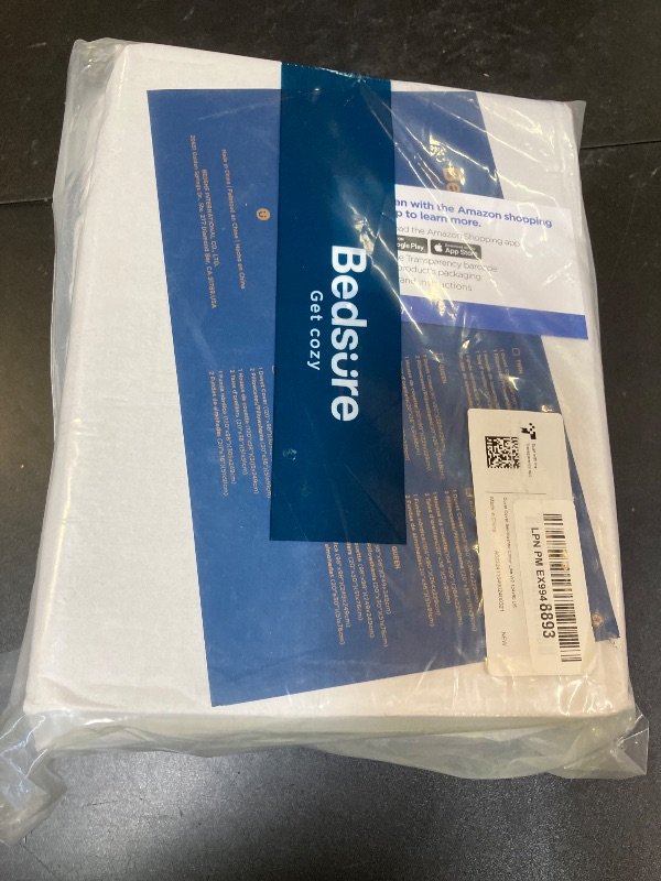 Photo 1 of Bedsure White Duvet Cover King Size - 3 Pieces Prewashed Cotton-Like Extra Soft Bedding Set, Includes 1 Duvet Cover 104x90 Inches with Zipper Closure & 2 Pillow Shams, Comforter Not Included