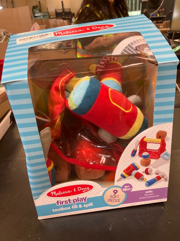 Photo 1 of Melissa & Doug Toolbox Fill and Spill Toddler Toy with Vibrating Drill (9 pcs)