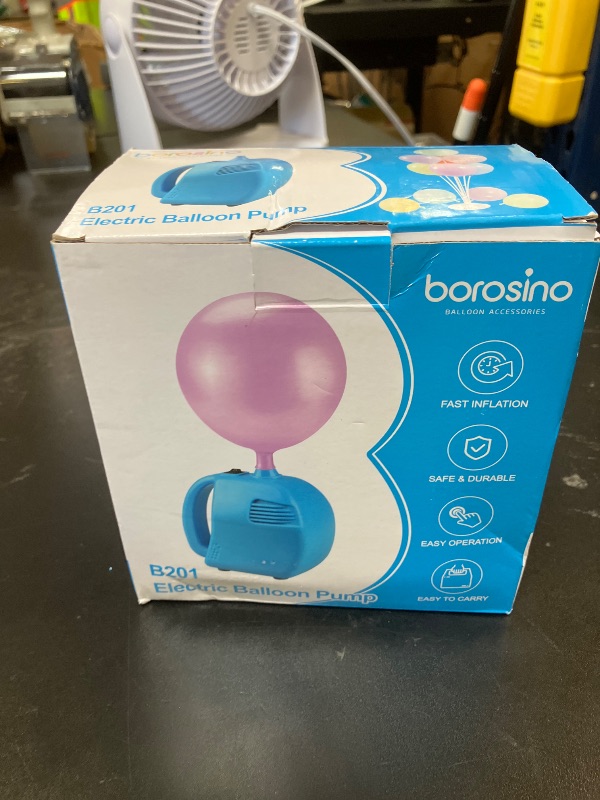 Photo 1 of Borosino Electric Balloon Pump, Portable Balloon Air Blower for Round & Foil Balloons, Balloon Inflator for Party Wedding Business Celebration Decoration