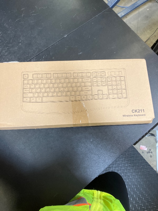 Photo 1 of QUASIO Wireless Keyboard, 2.4G Full-Sized Ergonomic Wireless Computer Keyboard with Wrist Rest for Windows, Mac OS Laptop/PC/Desktop/Notebook (White)