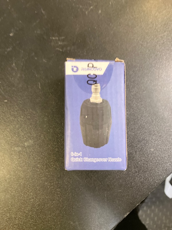 Photo 1 of Raincovo Adjustable Pressure Washer Nozzle 6-in-1, Stainless Steel, Quick-change Over Replacement Nozzle Tip for Power Washer, 4500 PSI, 1/4” Quick Connect