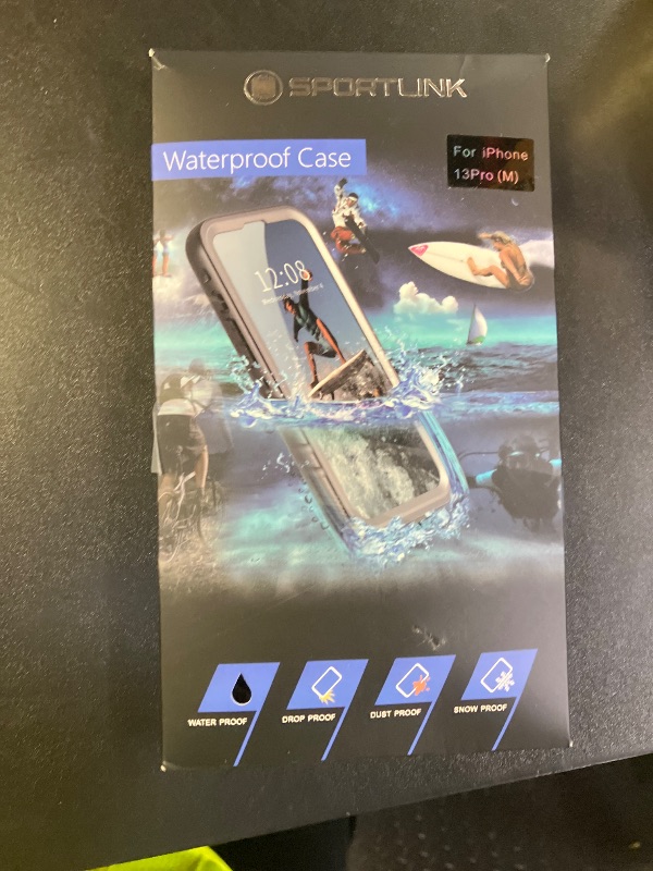 Photo 1 of SPORTLINK for iPhone 13 Pro Case Waterproof - Buit in Screen Protector [Compatible with MagSafe][IP68 Underwater][6.6FT Military Dropproof][Dustproof] Full Body Shockproof Case 6.1" Black