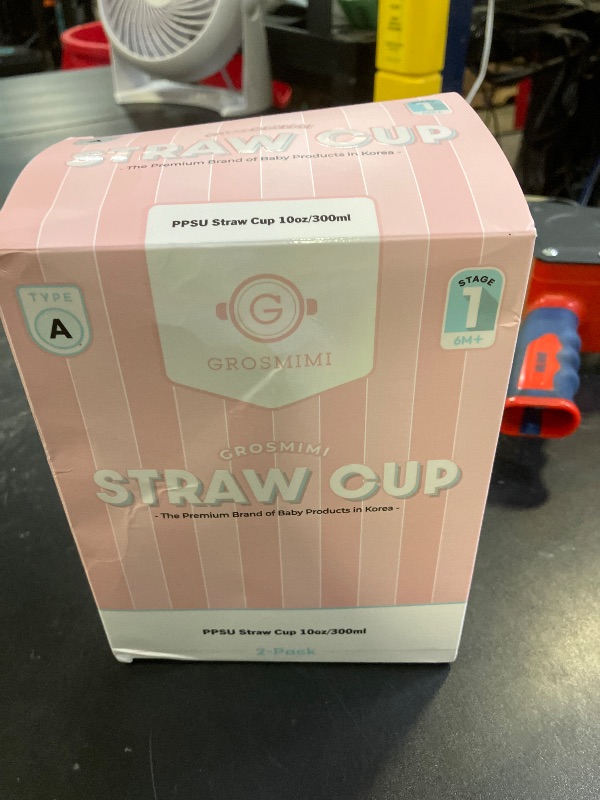 Photo 1 of GROSMIMI Spill Proof Magic Sippy Cup with Straw with Handle for Baby and Toddlers, PPSU, BPA Free 10 oz. 2-pack (Aqua Green & Sky Blue)