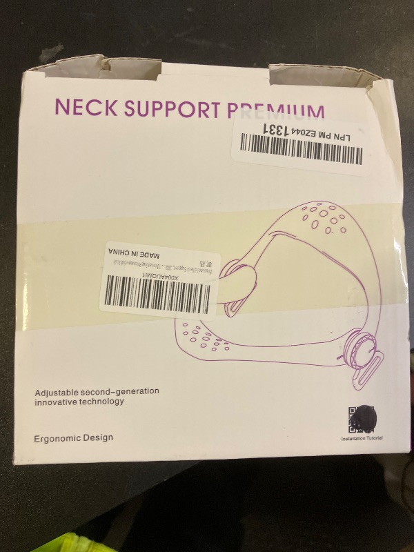 Photo 1 of LANYANZI 360°Adjustable Neck Brace - Cervical Collar with Neck Stretcher | Neck Orthotics for Forward Head Posture Correction and Cervical Spine Support and Alleviating Pressure (White)