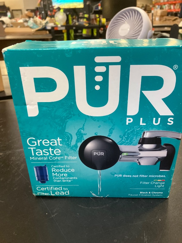 Photo 1 of PUR Faucet Water Filter, PFM200B, Black and Chrome