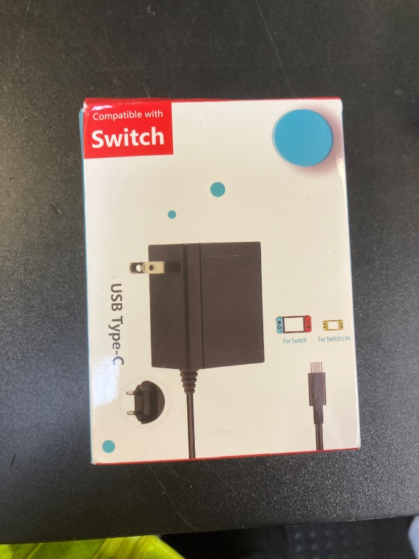 Photo 1 of Charger for Nintendo Switch with 5FT Charging Cable, AC Power Supply Adapter for Nintendo Switch/LITE/OLED Work as Original Charger, Support Switch TV Dock Mode Output 15V2.6A USB C Chargers