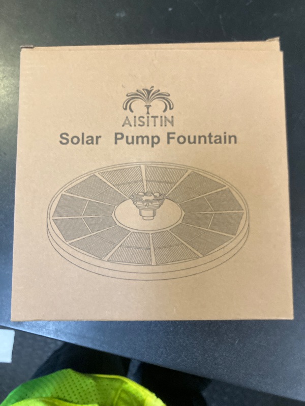 Photo 1 of AISITIN 3.5W Solar Fountain Pump for Water Feature Outdoor DIY Solar Bird Bath Fountain with Multiple Nozzles, Solar Powered Water Fountain for Garden, Ponds, Fish Tank and Aquarium