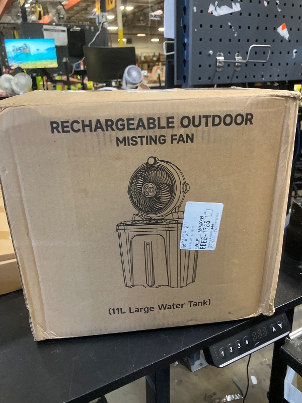 Photo 1 of Portable Misting Fan with 11L Large Bucket, 20000mAh USB Rechargeable Battery Operated Camping Fans, 3 Large Spray Nozzles & 3 Strong Wind Speeds Misting Fan, Misting Fans for Outside
