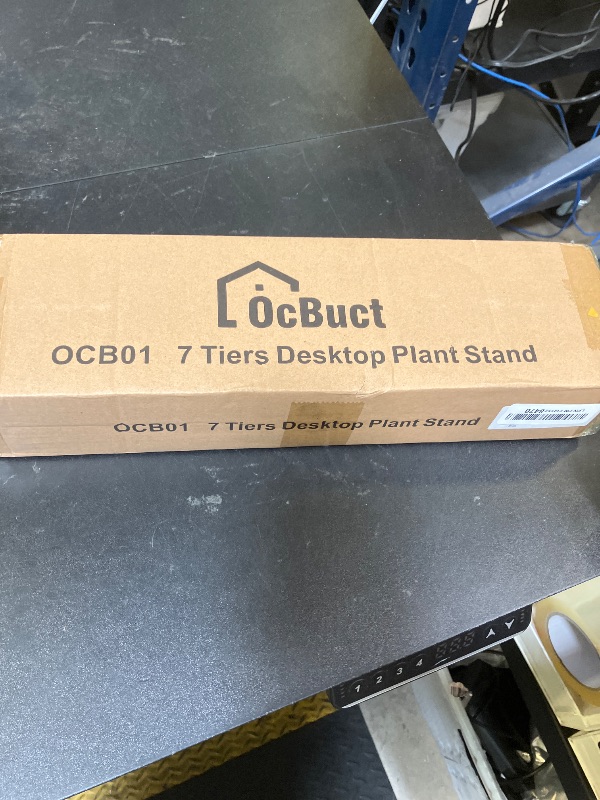 Photo 1 of OcBuct Small Desk Plant Stand 7 Tiers Window Sill Plant Shelf Tabletop Succulent Stand Wood Desktop Flower Pot Stand Holder Plant Rack for Windowsill Desktop Window Ledge Countertop Narrow Space