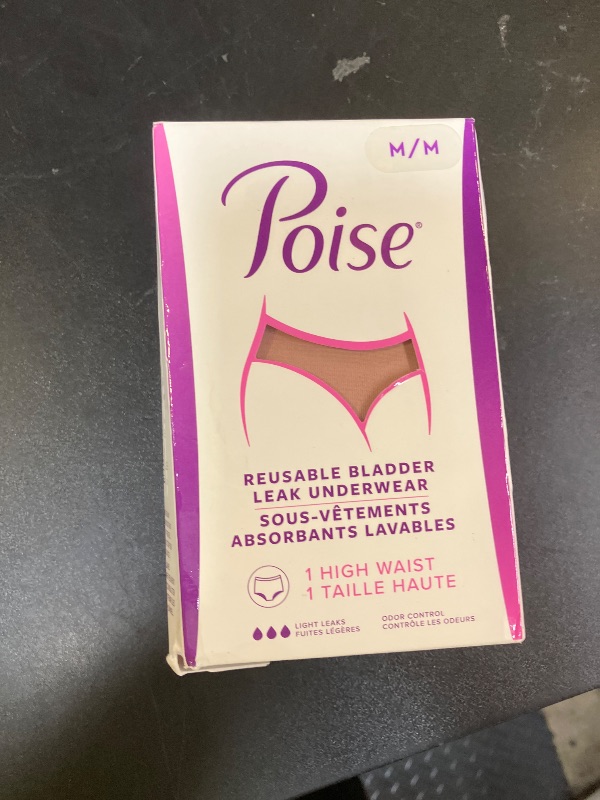 Photo 1 of Poise Washable Adult Incontinence Underwear for Women, Reusable, Light Absorbency, Medium, High Waist, Pink, 1 Count