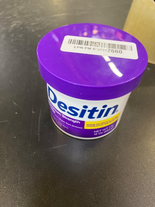 Photo 1 of Desitin Maximum Strength Baby Diaper Rash Cream, 40% Zinc Oxide for Treatment, Relief & Prevention, Hypoallergenic, Phthalate- & Paraben-Free Paste, Protects Skin For Up To 12 Hours, 16 oz EXP:04/2027