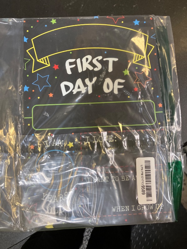 Photo 1 of First Day Last Day of School Chalkboard Double Sided Sign - 12" x 7.9"