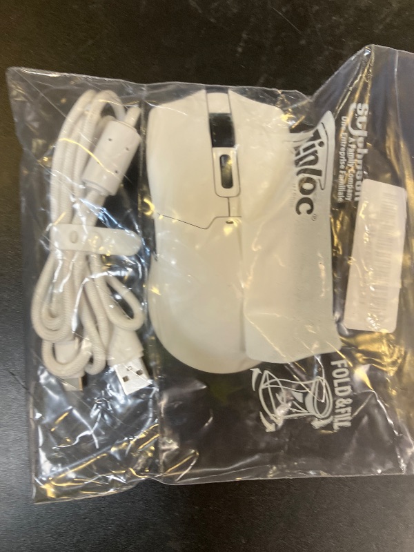 Photo 1 of EPOMAKER Click Lite Wireless Gaming Mouse, 800 to 12,000 DPI Adjustable, PAW3311 Sensor, 500mAh, 59g, 2.4G/BT/USB-C Rechargeable Wireless Mouse with 5 Programmable Buttons for PC/Mac/Linux (White)