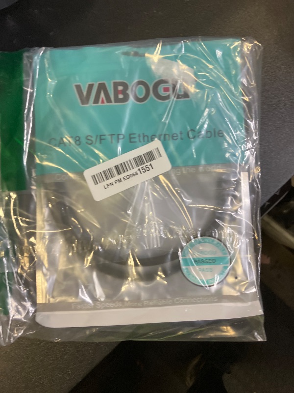 Photo 1 of Vabogu Cat 8 Ethernet Cable, 3ft Heavy Duty High Speed Internet Network Cable, 26AWG, 2000Mhz 40Gbps with Gold Plated RJ45 Connectors, Shielded for Indoor & Outdoor Use