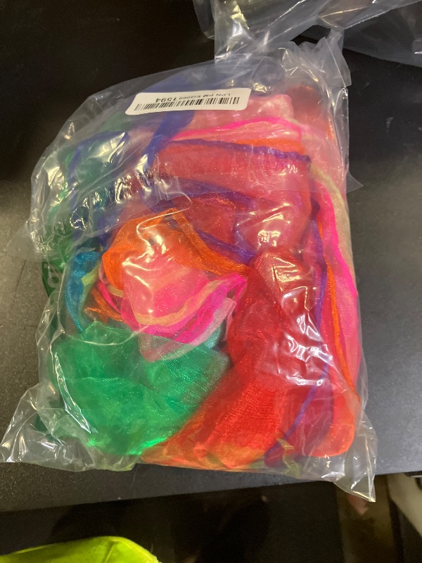 Photo 1 of Lolakee Juggling Scarves, 12 PCS Dance Scarves for Kids Play Silk Scarve for Toddlers Children Movement Music Scarf Magic Tricks Performance Props Accessories Rhythm Band Scarfs 12colors 24 inches