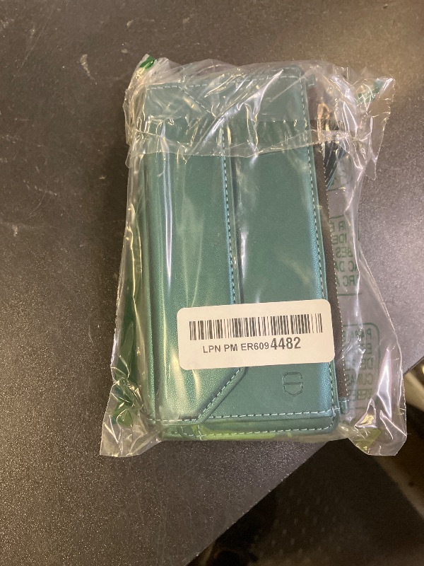 Photo 1 of Vinich for Samsung Galaxy Z Fold 7 Wallet Case with Card Holder, Detachable Strap RFID Blocking Credit Slots Kickstand Shockproof Phone Cover for Women Men, Bluish Green