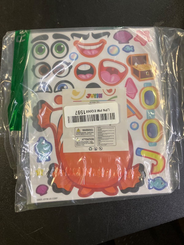 Photo 1 of JOYIN 24 Sheets 9"x6" Make a face Stickers for Kids, Make Your Own Stickers with Unicorn, Dinosaur, Sea and Safari Animals, Party Favors Kids Crafts, Goodie Bags Stuffers Classroom Activities