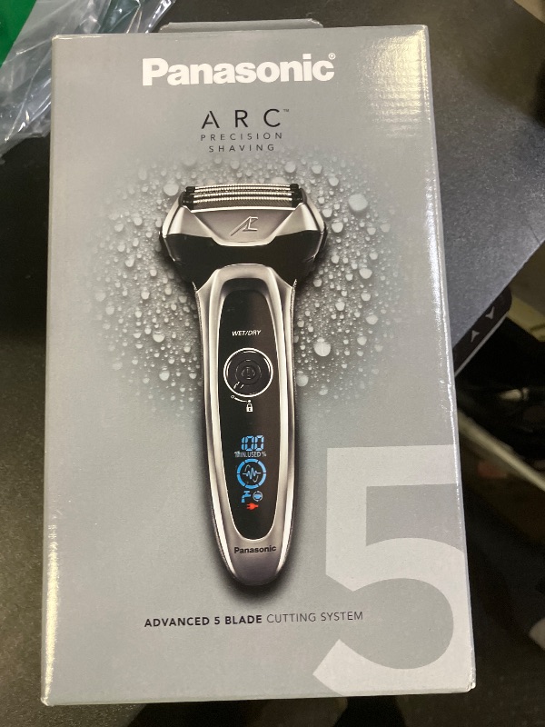 Photo 1 of Panasonic ARC5 Electric Razor for Men with Pop-Up Trimmer, Wet/Dry 5-Blade Electric Shaver with Intelligent Shave Sensor and Multi-Flex Pivoting Head – ES-LV65-S (Silver)