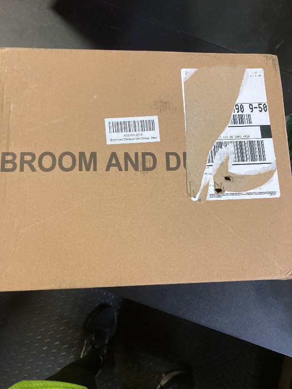Photo 1 of TreeLen Broom and Dustpan Set with 52" Long Handle for Home Kitchen Room Office Lobby Floor Use Upright Stand Up Stand Up Broom with Dustpan Combo