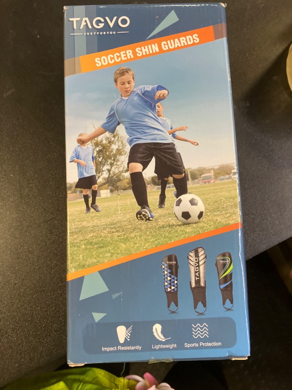 Photo 1 of TAGVO Soccer Shin Guards for Kids Youth - Protective Soccer Equipment for Boys Girls - Adults Men Women Soccer Shin Guards - Soccer Shin Pads for Kids 3-16 Years Old Girls Boys, High Impact Resistant