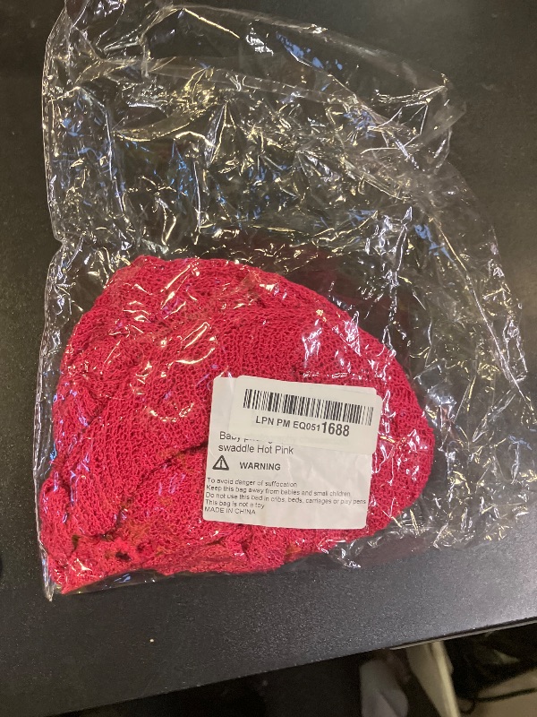 Photo 1 of Matissa Newborn Baby Photography Prop Swaddle Cheesecloth Knit Crochet Wrap 16 Colors Available (Hot Pink)