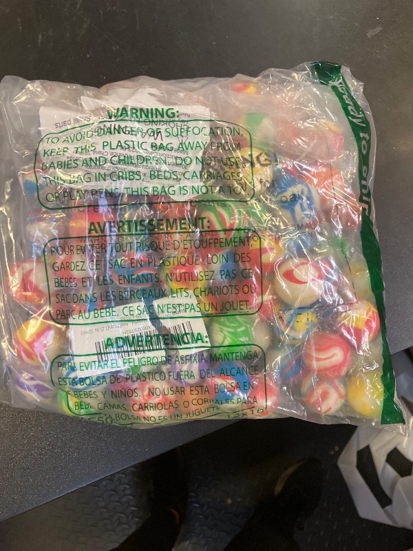 Photo 1 of Noamus 100 Pack Colorful Small Bouncy Balls, 32mm Assorted Rubber Bounce Ball, Bulk Mixed Pattern High Bouncing Balls, Party Favors for Kids, Birthday Gift, School Prizes(1.25 in)
