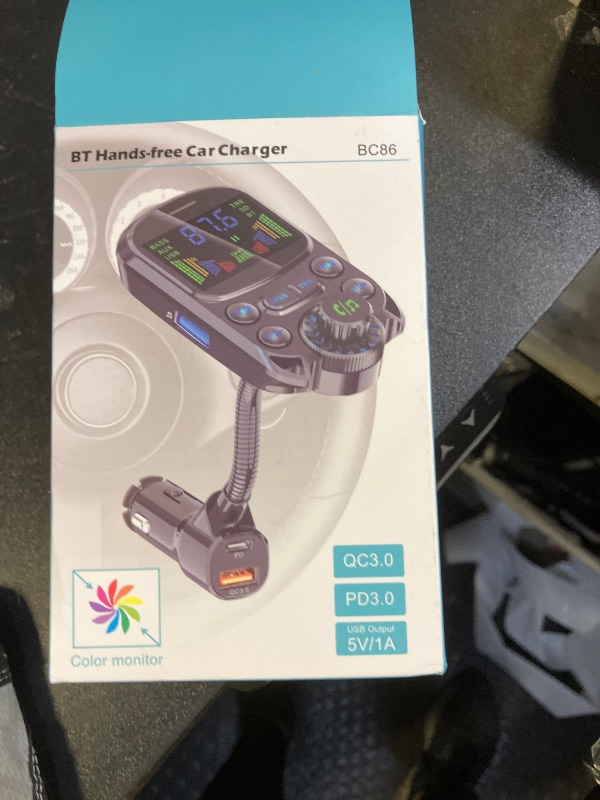 Photo 1 of Bluetooth 5.3 FM Transmitter for Car SOARUN Bluetooth Car Adapter PD30W & USB Port Fast Charge, HiFi Treble & Bass Player, 1.6" Display Hands-Free Calling Truck Radio with AUX Input/Output, TF Card