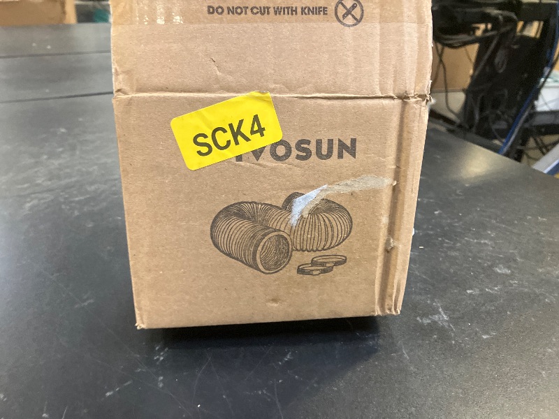 Photo 1 of VIVOSUN 4 Inch 8 Feet Flex Air Aluminum Ducting for HVAC Ventilation with Two 4 Inch Stainless Steel Clamps, Multi-Layer Dryer Hose Vent Kit, Duct Fan Systems