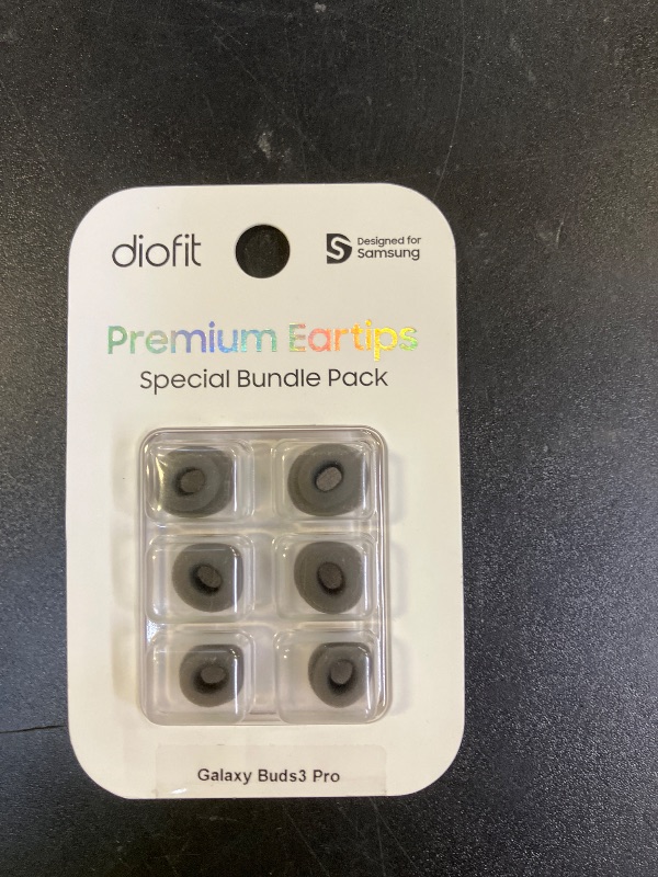 Photo 1 of Premium Multi-Flange Eartips for Galaxy Buds3 Pro (Black, Mixed(SML)) – Always Fits, Never Slips