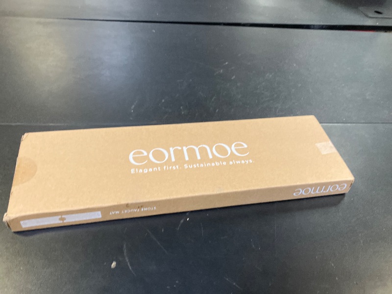 Photo 1 of eormoe 30 inch Kitchen Faucet Absorbent Mat - Diatomaceous Earth Splash Guard for Sink Faucet, Aesthetic Water Absorbing Stone Tray in The Modern Home(Grey, 30" x 3.9")