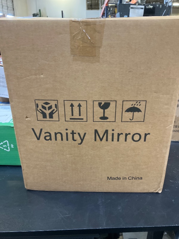 Photo 1 of ROLOVE 13 Inch Vanity Mirror with Lights, Round Make Up Mirror with Lighting, LED Mirror Makeup Mirror with Lights for Bedroom Tabletop, Smart Touch Control, 360° Rotation (White)