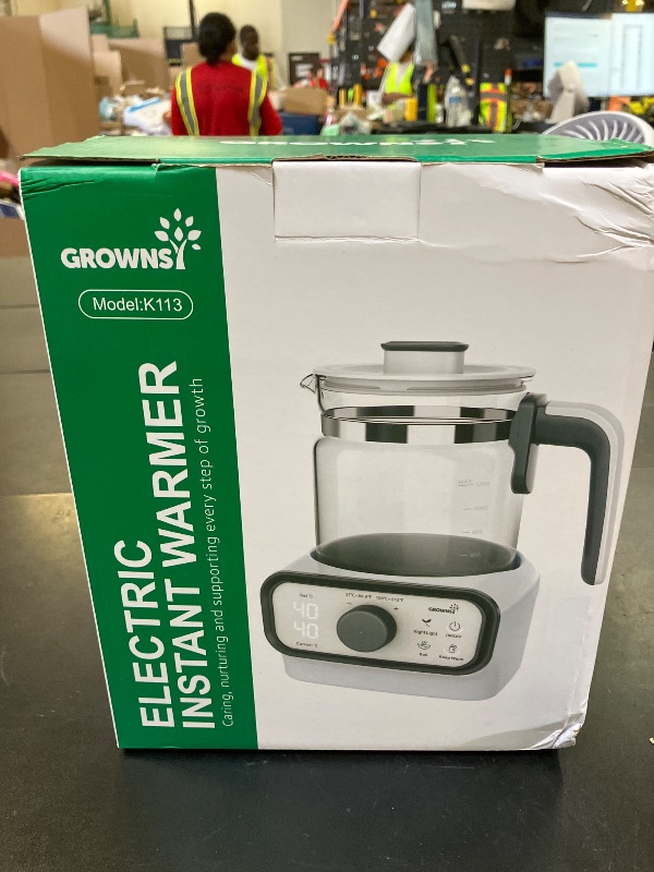 Photo 1 of GROWNSY Baby Instant Warmer, Glass Water Boiler with Accurate Temperature Control for Formula, Coffee and Tea, 1.3 Liter Electric Kettle with LCD Display and Timer