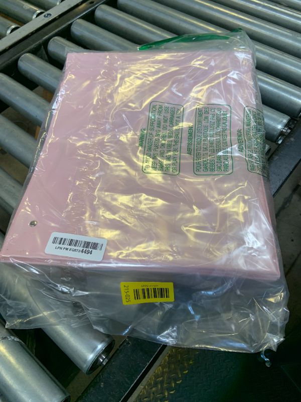 Photo 1 of SUNEE 3 Ring Binder 3 Inch 2 Pack, Clear View Binder Three Ring PVC-Free (Fit 8.5x11 Inches) for School or Office Supplies, Pink